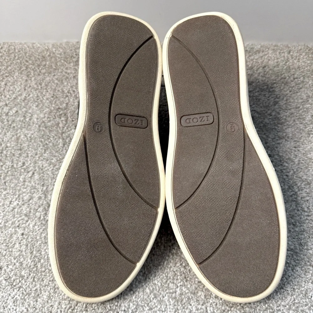 NWB IZOD men’s Palmer black/ cream chukka shoes size 9